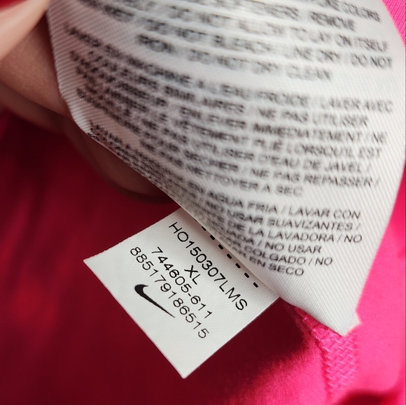 Nike Pro Hyperwarm 3.0 Mock Pink Spell out pullover zip shoulder size XL youth - Picture 7 of 16